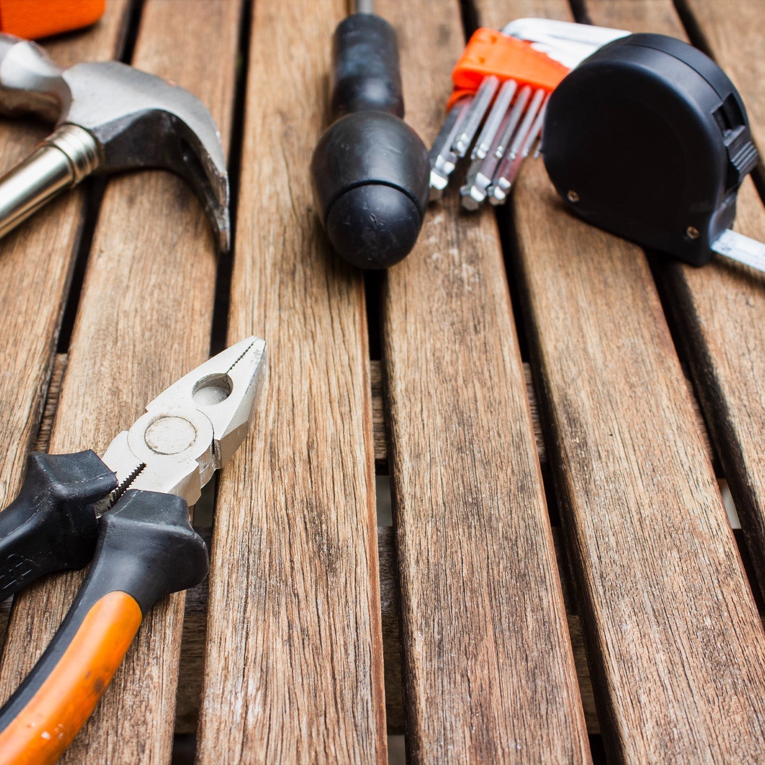 installer tools on decking