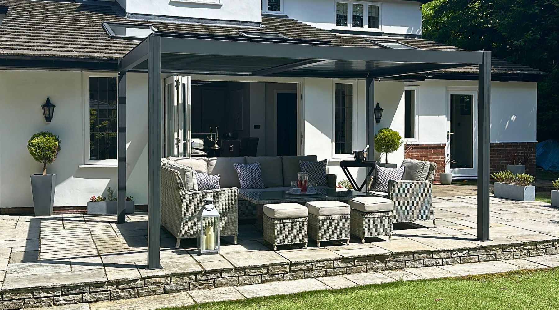 Select Living Group Aluminium Garden Pergola - Anthracite