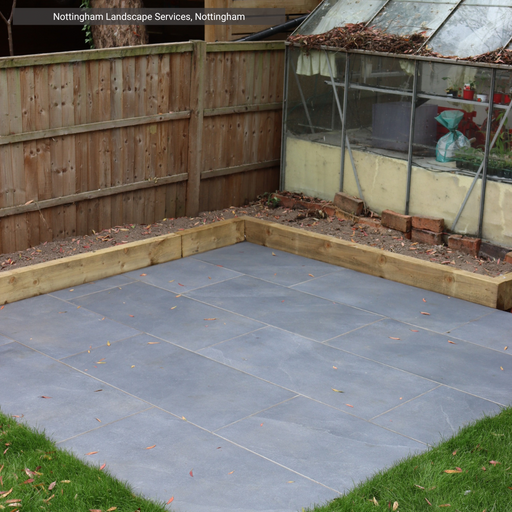 A square garden patio of Paradiso Dark Grey from Select Living Group