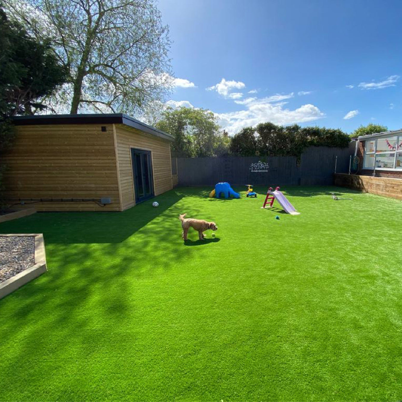 Wembley Artificial Grass from Select Living Group garden scene.