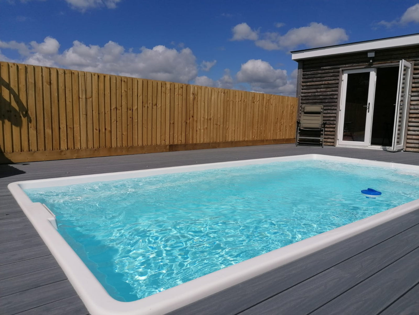 Composite decking for pools