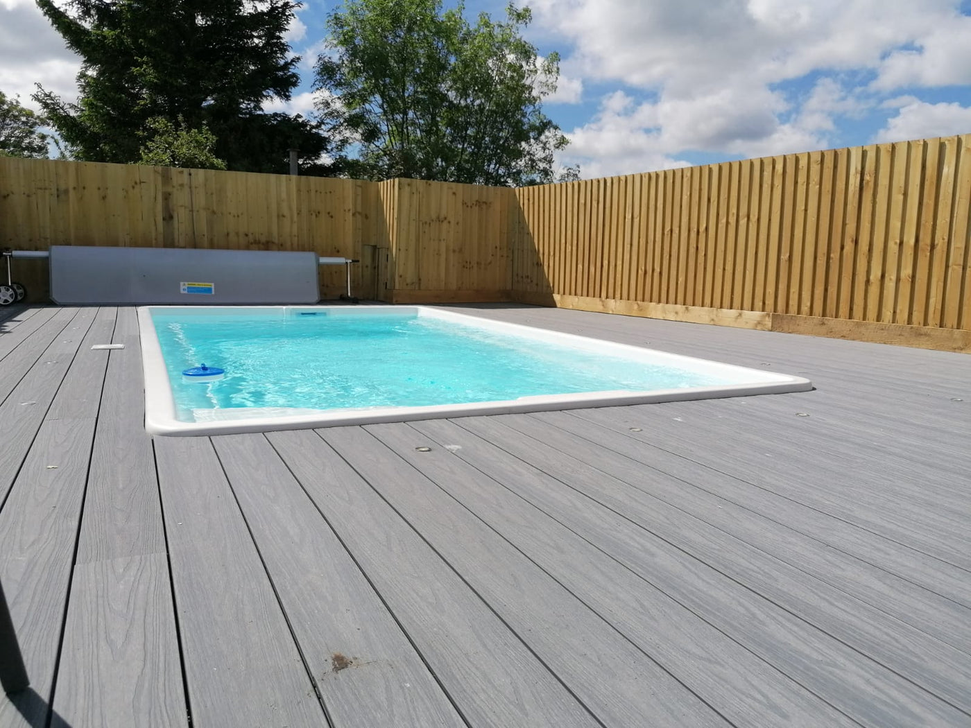 Composite decking for pools