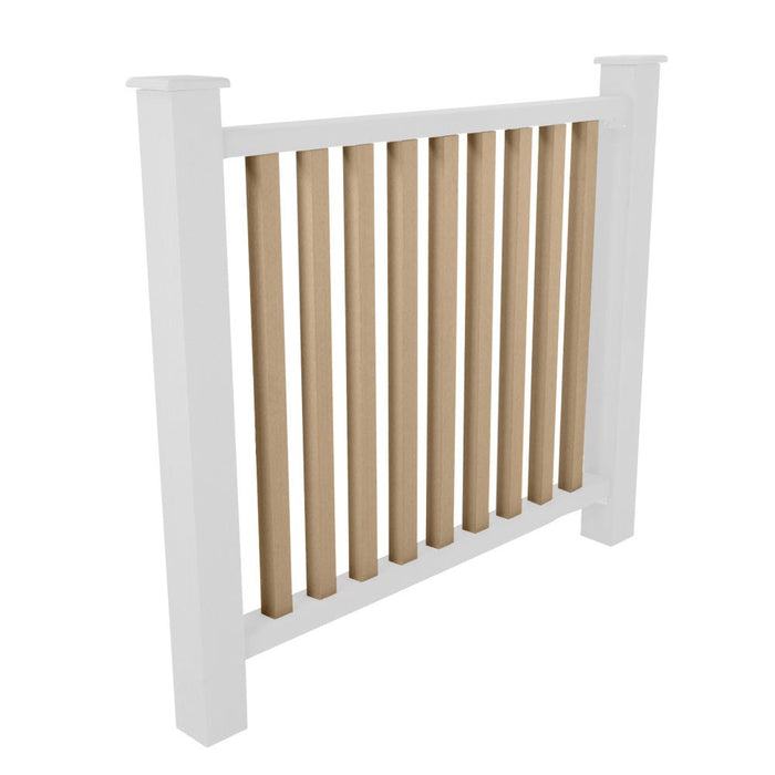 Composite balustrade spindle, teak