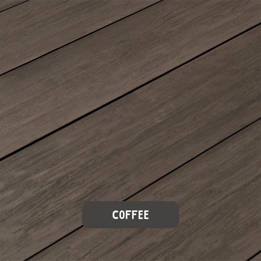 coffee coloured rustic decking board