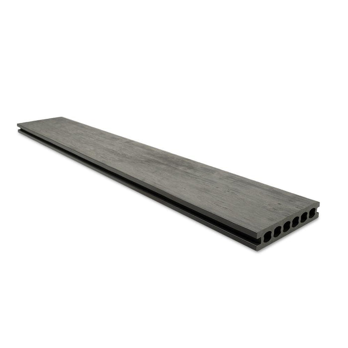Composite rustic decking, stone