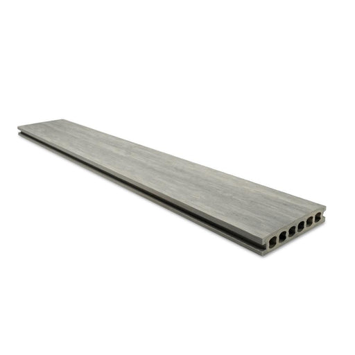 Composite rustic decking, light grey