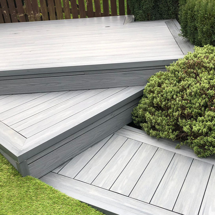 Premium Light Grey composite decking by Select and installed by Fab Floors