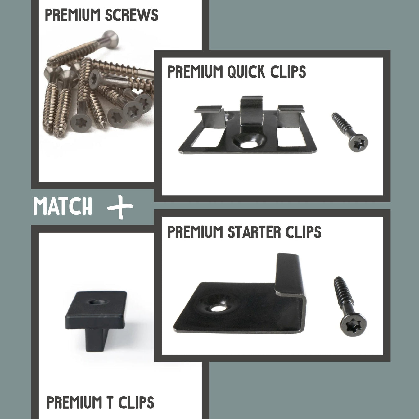Premium Board Accessories | Screws, Clips & Fasteners