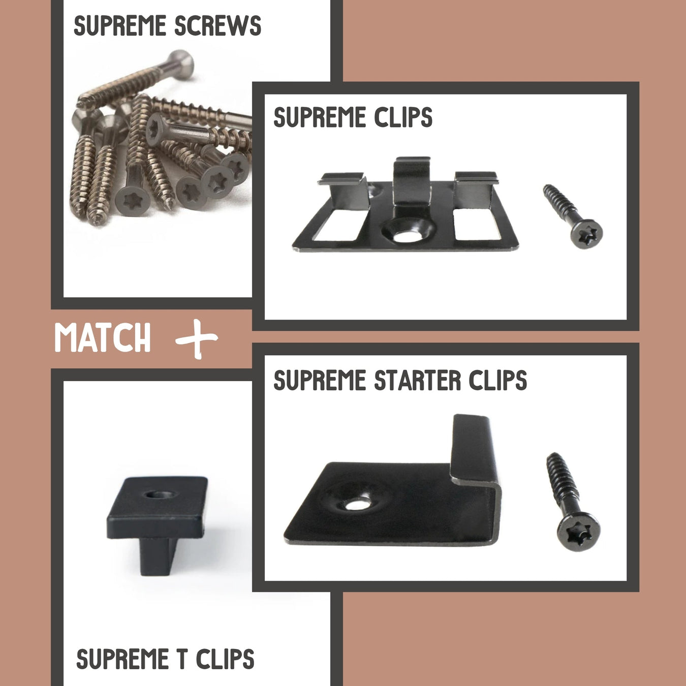 Supreme Board Accessories | Screws, Clips & Fasteners