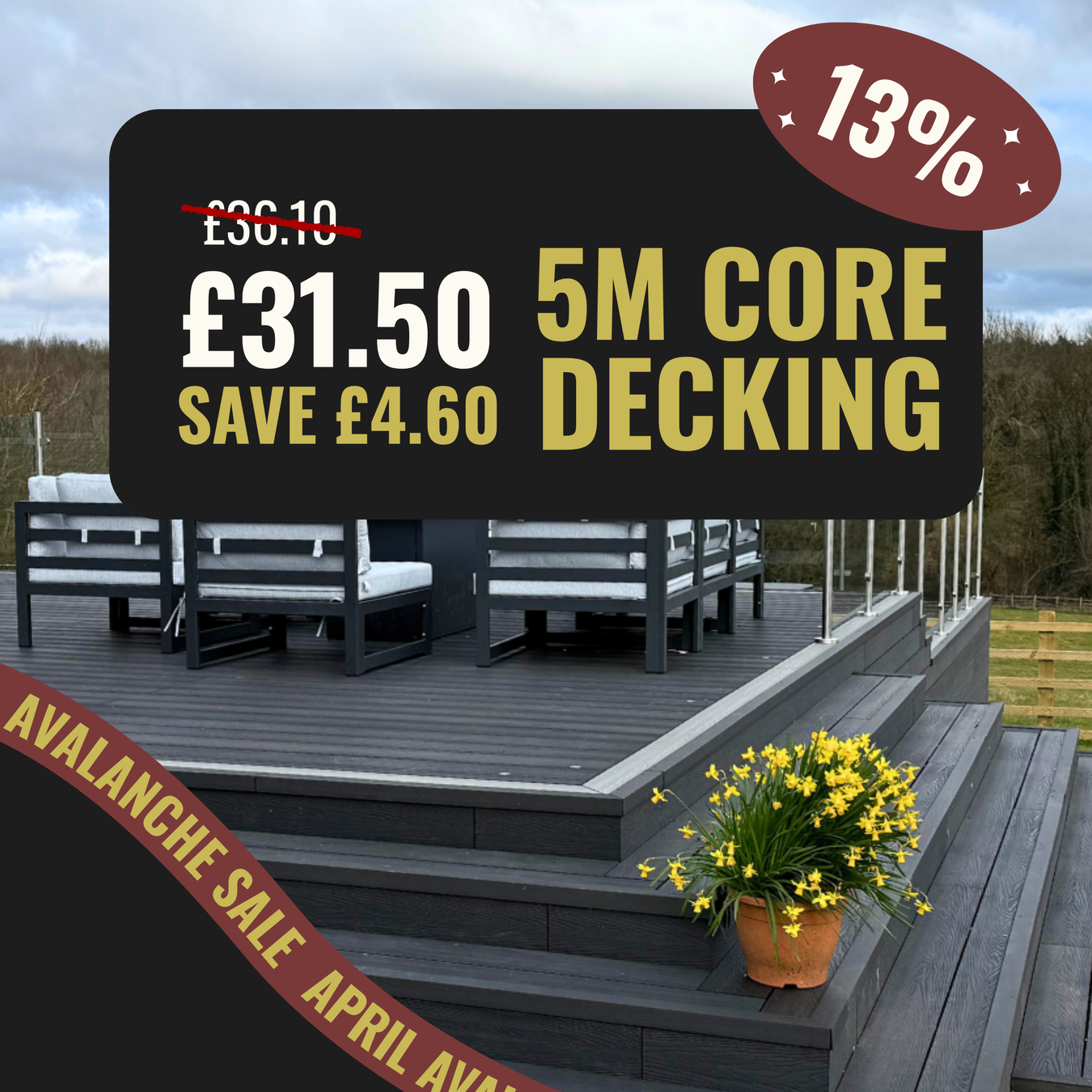 5M Core Composite Decking Boards