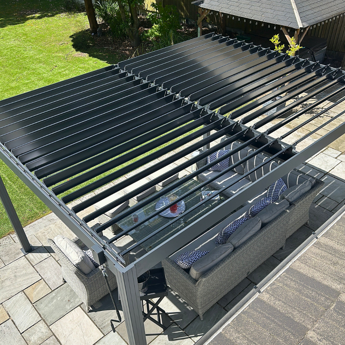 Aluminium Garden Pergola - 4m x 3m - Anthracite