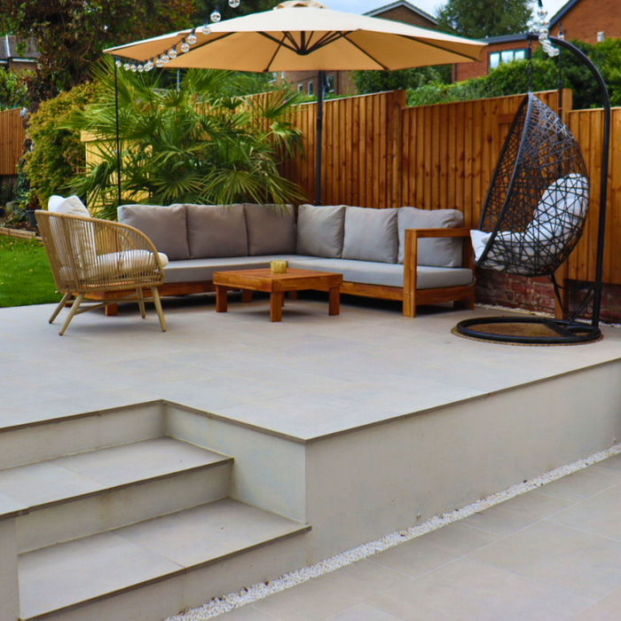 Light Grey Mizo Porcelain Paving | 600mm x 600mm