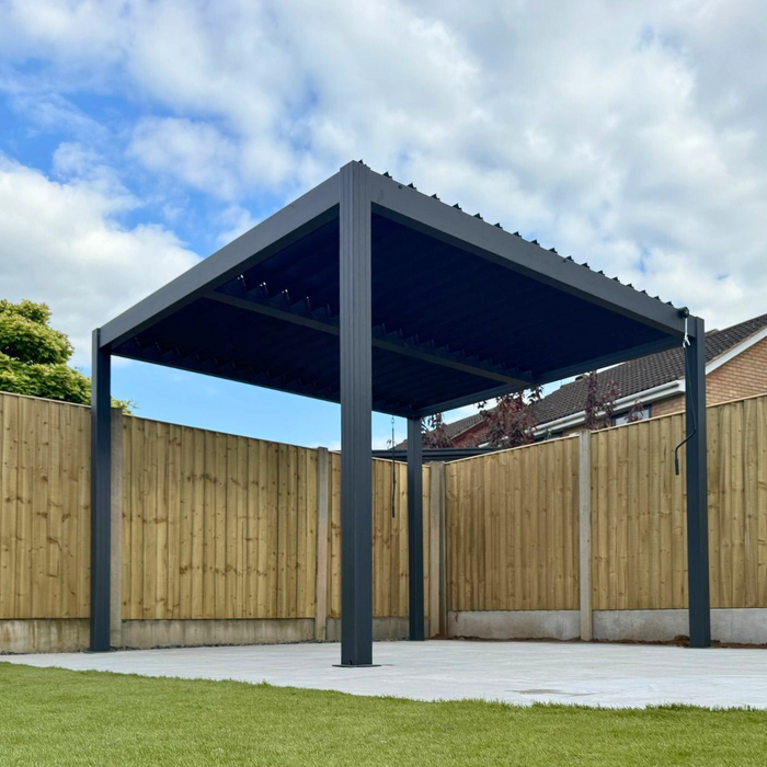 Aluminium Garden Pergola - 3m x 3m - Anthracite
