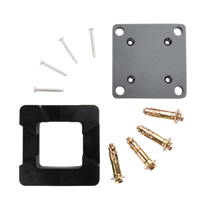 Select Living Group composite fencing accessory aluminium base fixing kit for corner posts product shot