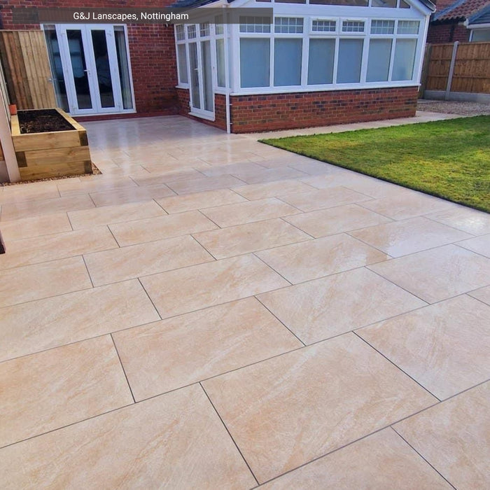 Beige Aravalli Porcelain Paving | 600mm x 900mm