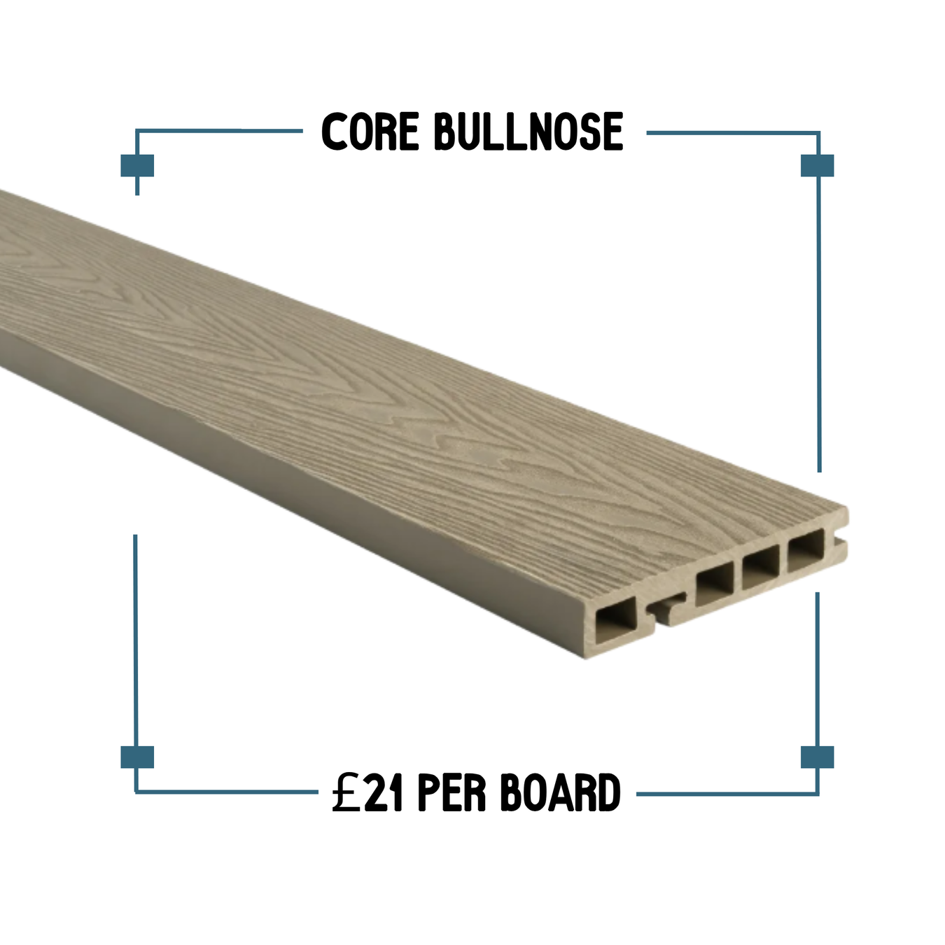Core Bullnose Boards | 3.6M | 3600mm x 146mm x 25mm
