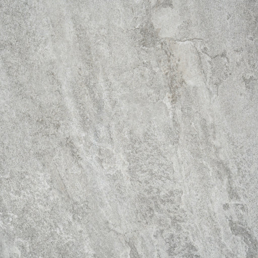 An example of the texture on Cavo Porcelain Paving. The colour is a darkish grey with a marbled effect.