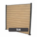 Select Living Group composite fencing full product shot, Teak Flat fence panel with Aluminium posts, height 1.8m