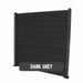 Select Living Group composite fencing full product shot, Dark Grey Flat fence panel with Aluminium posts, height 1.8m