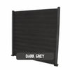 Select Living Group composite fencing full product shot, Dark Grey Flat fence panel with Aluminium posts, height 1.8m