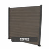 Select Living Group composite fencing full product shot, Coffee Flat fence panel with Aluminium posts, height 1.8m