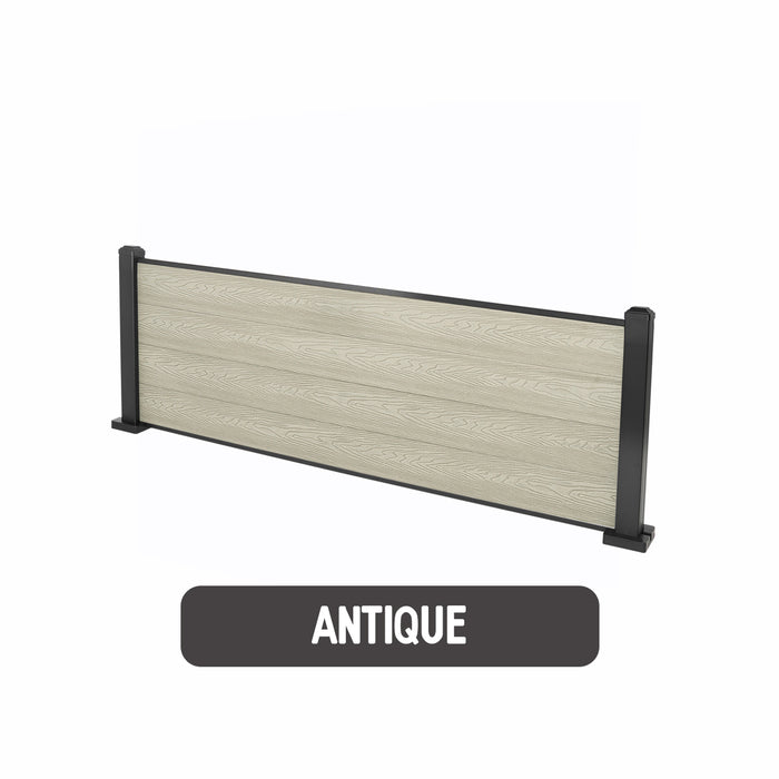 Antique Flat Fence Boards With Aluminium Post