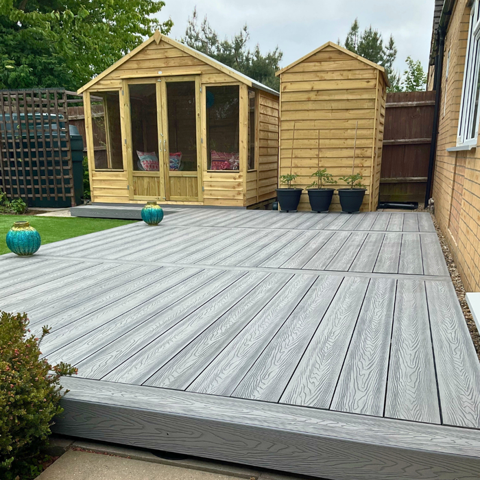 Light Grey Core Decking Boards | 3600mm x 146mm x 25mm