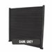 Select Living Group composite fencing full product shot, Dark Grey Slatted fence panel with Aluminium posts, height 1.8m