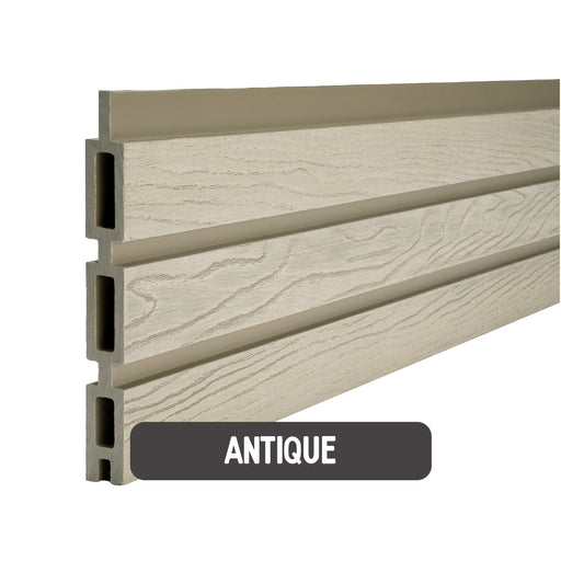 Select Living Group composite fencing singular board product shot, Antique Slatted board