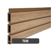 Select Living Group composite fencing singular board product shot, Teak Slatted board 