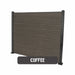 Select Living Group composite fencing full product shot, Coffee Slatted fence panel with Aluminium posts, height 1.8m
