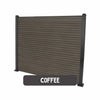 Select Living Group composite fencing full product shot, Coffee Slatted fence panel with Aluminium posts, height 1.8m