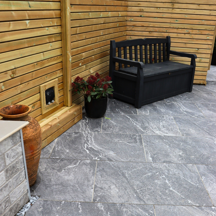 Dark Grey Monviso Porcelain Paving | 600mm x 900mm