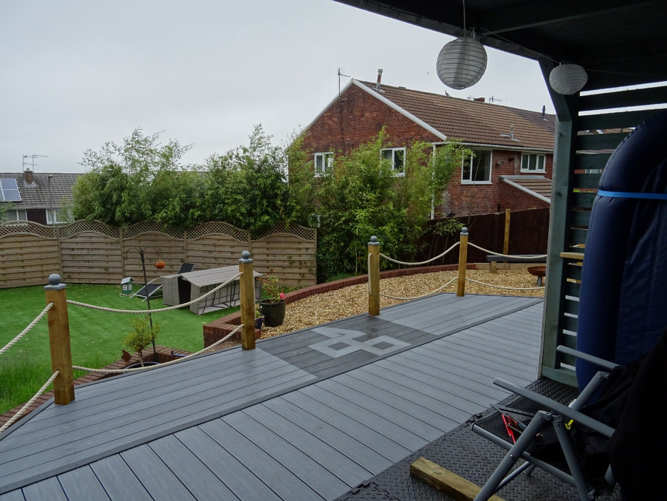 Composite decking for gardens