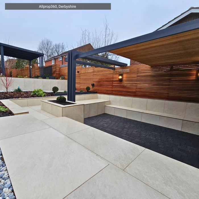 Beige Zaskar Porcelain Paving | 600mm x 900mm