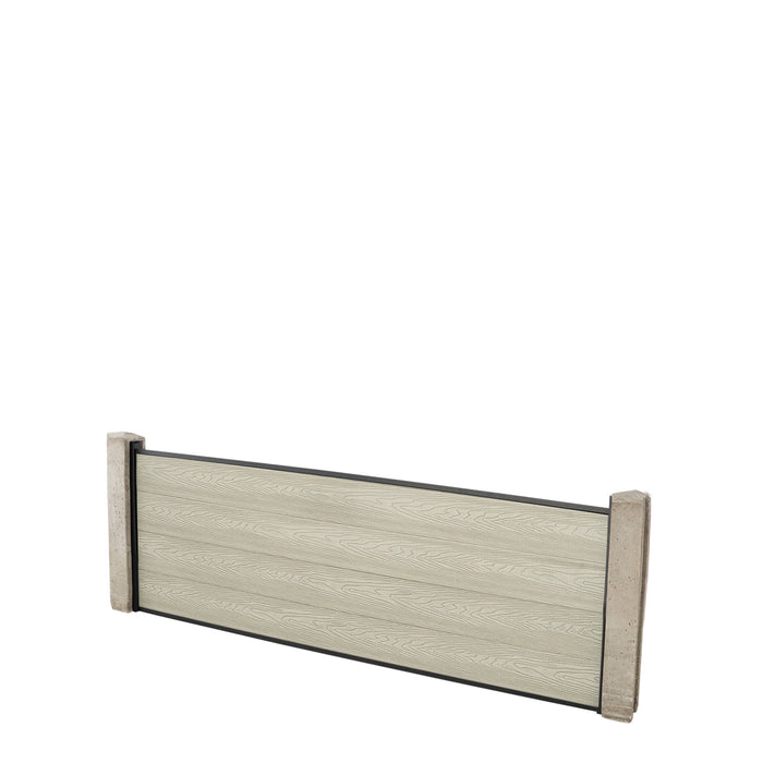 Select Living Group composite fencing full product shot, Antique Flat fence panel with Concrete posts, height 0.6m