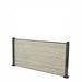 Select Living Group composite fencing full product shot, Antique Slatted fence panel with Aluminium posts, height 0.9m