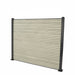 Select Living Group composite fencing full product shot, Antique Slatted fence panel with Aluminium posts, height 1.5m