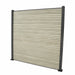Select Living Group composite fencing full product shot, Antique Slatted fence panel with Aluminium posts, height 1.8m
