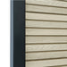 Select Living Group composite fencing angled close up product shot, Antique Slatted fence panel with Aluminium posts