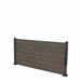 Select Living Group composite fencing full product shot, Coffee Flat fence panel with Aluminium posts, height 0.9m