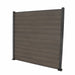 Select Living Group composite fencing full product shot, Coffee Flat fence panel with Aluminium posts, height 1.8m