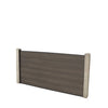 Select Living Group composite fencing full product shot, Coffee Flat fence panel with Concrete posts, height 0.9m