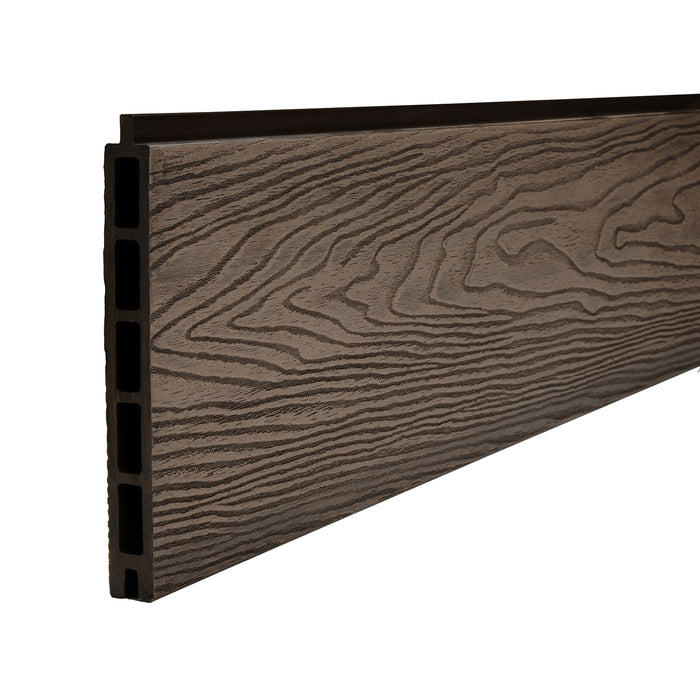 Select Living Group composite fencing singular board product shot, Coffee Flat board
