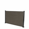 Select Living Group composite fencing full product shot, Coffee Slatted fence panel with Aluminium posts, height 1.2m