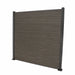 Select Living Group composite fencing full product shot, Coffee Slatted fence panel with Aluminium posts, height 1.8m