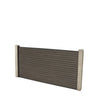 Select Living Group composite fencing full product shot, Coffee Slatted fence panel with Concrete posts, height 0.9m