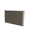 Select Living Group composite fencing full product shot, Coffee Slatted fence panel with Concrete posts, height 1.2m