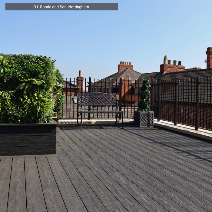 Dark Grey Supreme Decking Boards | 3600mm x 140mm x 20mm