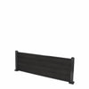 Select Living Group composite fencing full product shot, Dark Grey Flat fence panel with Aluminium posts, height 0.6m